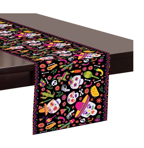 Camino De Mesa Para Decoración Del Día De Los Muertos morado