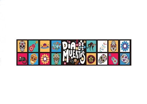 Camino De Mesa Rústico Comedor Del Día De Muertos Halloween 1