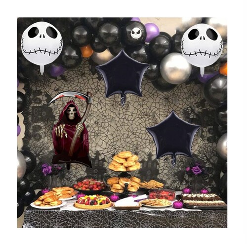 Globos De Aluminio De La Parca Del Día De Los Muertos 5 Pcs