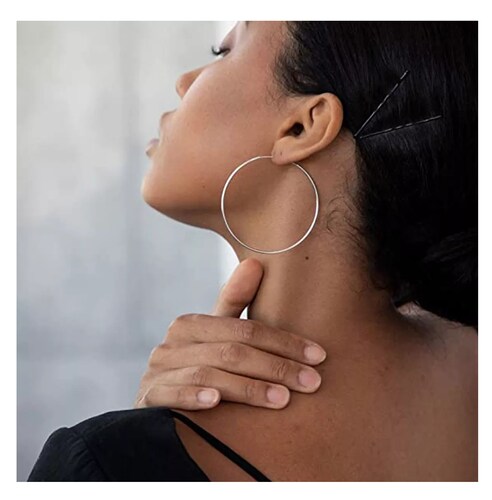 Aretes Arracada Redonda De Plata 925 +bolsa De Tela Plateado