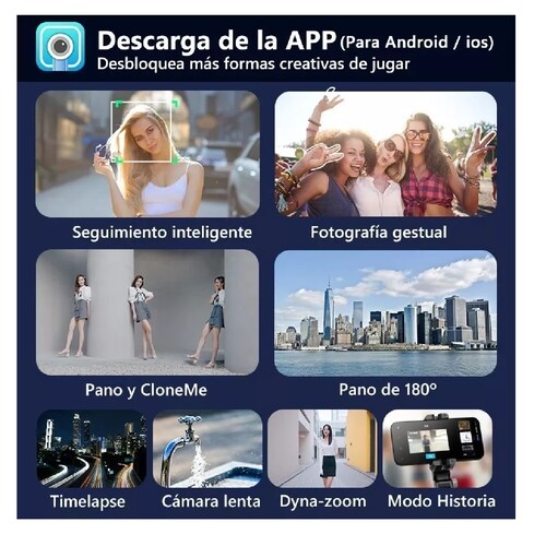 Estabilizador 360 Grados Selfie Para Celular Negro