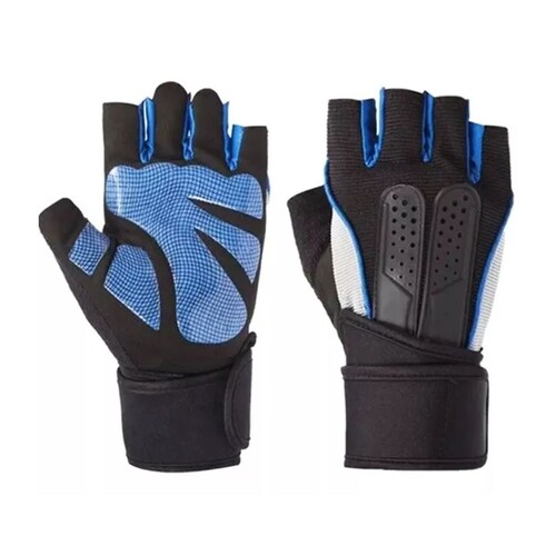 Guantes Gym Tacticos Pesas Crossfit Gimnasio  Azul L