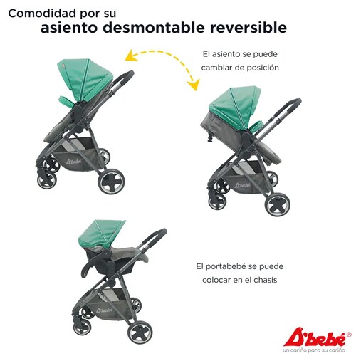 Carriola DBebe Travel System Queen Menta.