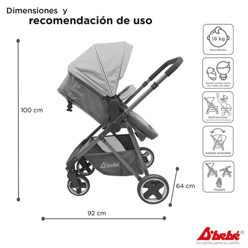 Carriola DBebe Travel System Queen Menta.