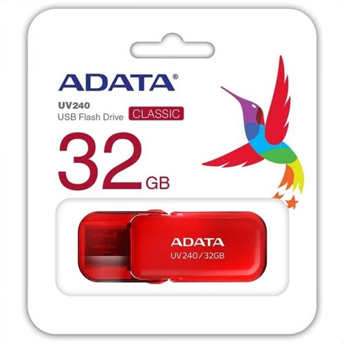 Memoria Flash USB Adata UV240 32GB Roja AUV240-32G-RRD