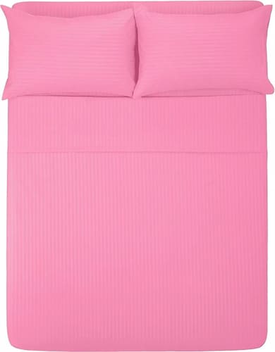 Sábanas Matrimoniales 1800 Hilos Ultra Suaves de Microfibra Color Rosa Pastel