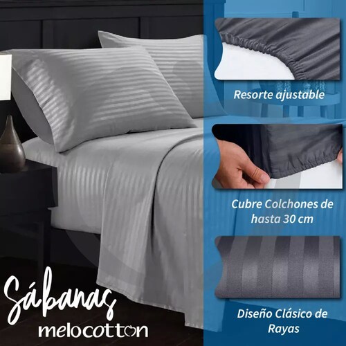 Sábanas Matrimoniales 1800 Hilos Ultra Suaves de Microfibra Color Naranja Salmón