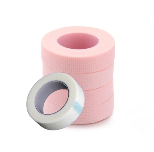 Cinta Micropore Extensiones De Pestañas 1x1 Sin Pelusa 10 Pz rosa