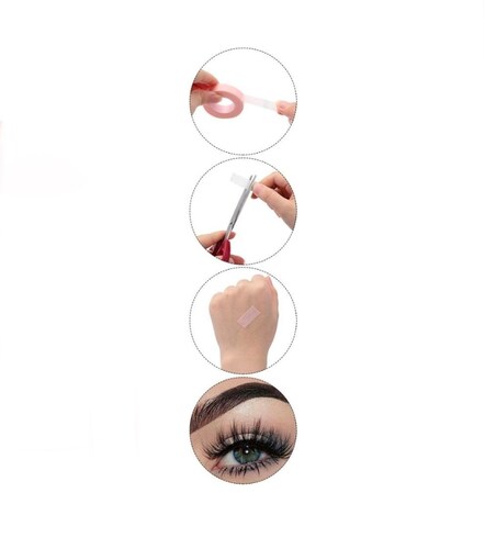 Cinta Micropore Extensiones De Pestañas 1x1 Sin Pelusa 10 Pz rosa