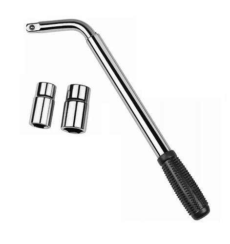 Llave Maneral Con Dados Para Rines Extensible Plata