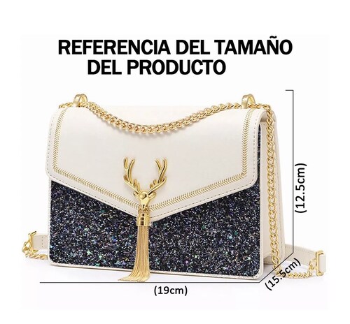Bolso De Dama De Hombro Blanco con negro