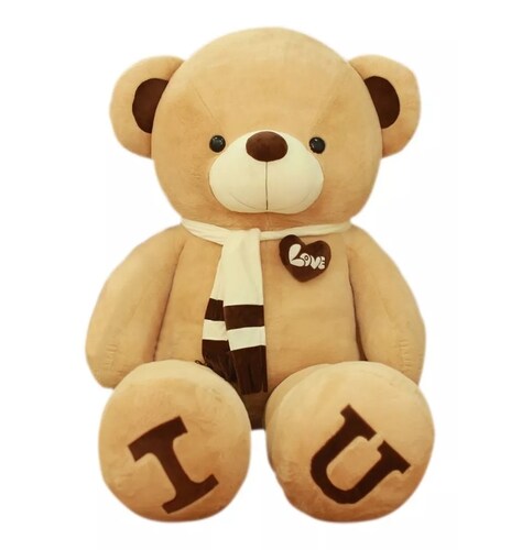 Grande Oso de Peluche  Con Bufanda 1 Mt Marron