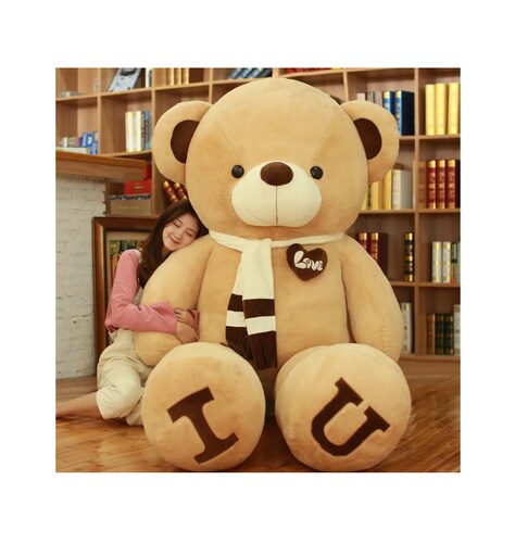 Grande Oso de Peluche  Con Bufanda 1 Mt Marron