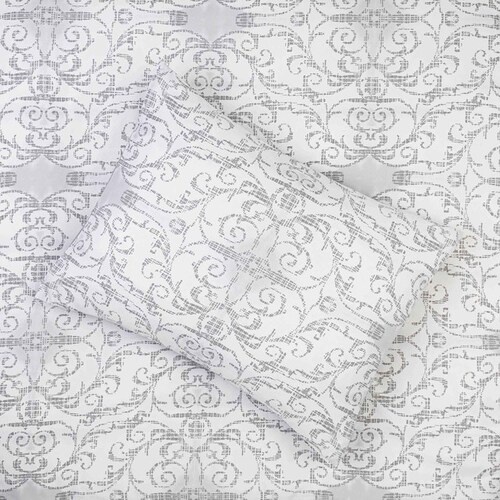 Juego de Edredon King Size Elian By Kaltex Home | Con Dos Fundas | Doble Vista | Color Gris.