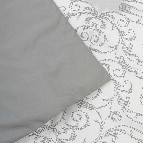 Juego de Edredon King Size Elian By Kaltex Home | Con Dos Fundas | Doble Vista | Color Gris.