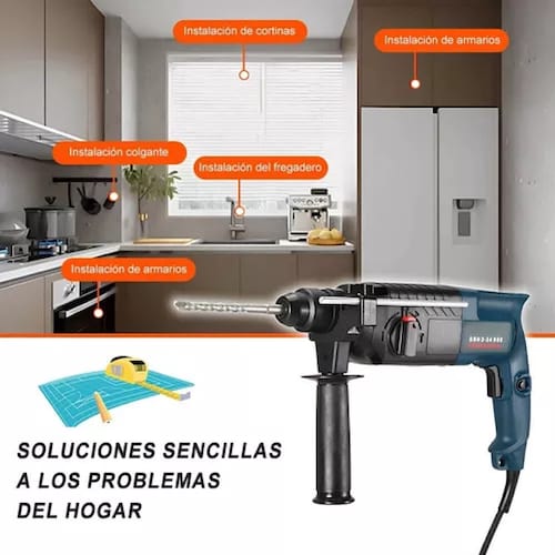 Rotomartillo Cincelador Perforador Sds 1200w Con Accesorios.