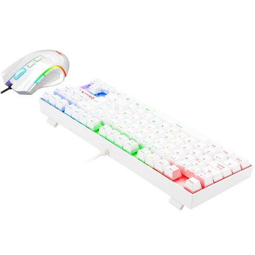 Kit Teclado Y Mouse Redragon Kumara Griffin K552RGB-BA-W Mecanico Gaming Español