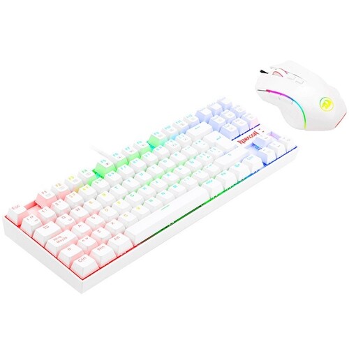 Kit Teclado Y Mouse Redragon Kumara Griffin K552RGB-BA-W Mecanico Gaming Español