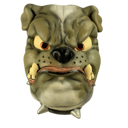 Máscara De Perro Bulldog Difraz Animales Halloween Mascotas
