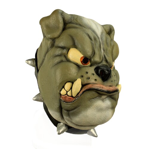 Máscara De Perro Bulldog Difraz Animales Halloween Mascotas