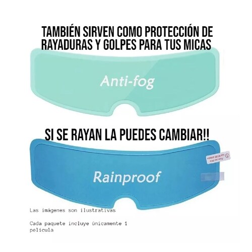 Set 2 Pinlock Universales Antiempañantes Para Casco Motociclista
