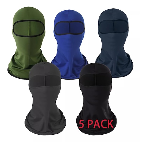 Set  Pasamontañas Militar Táctico Bandana Moto 5Pzas. 