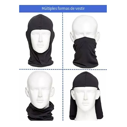 Set  Pasamontañas Militar Táctico Bandana Moto 5Pzas. 