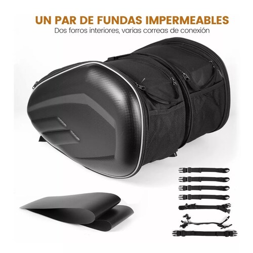 Pack  Alforjas Universales Para Motocicleta Bolsas Impermeable 2 Pzas