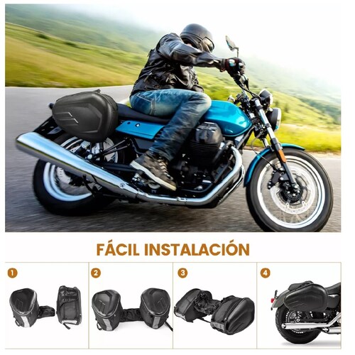 Pack  Alforjas Universales Para Motocicleta Bolsas Impermeable 2 Pzas