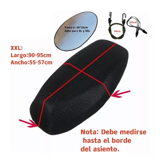 Funda De Asiento Para Moto Malla Mesh Cubre Asiento Funda Italika