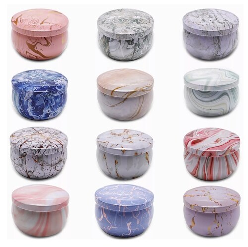 Velas Aromáticas De Cera De Soja 12 Rosas, Moradas y Azul