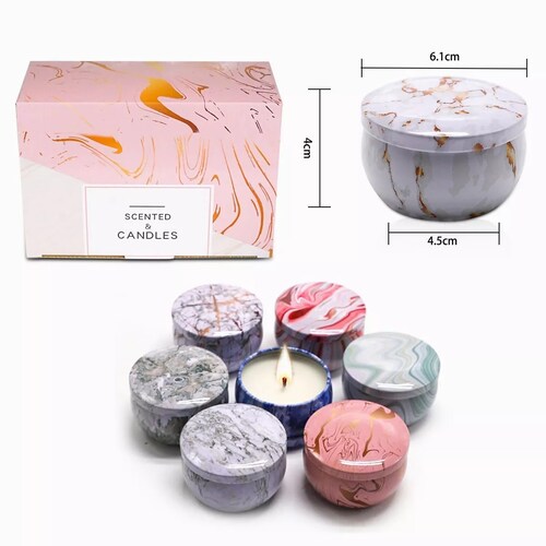 Velas Aromáticas De Cera De Soja 12 Rosas, Moradas y Azul