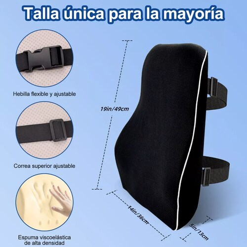 Almohada De Soporte Lumbar Cojín De Respaldo Coche Oficina