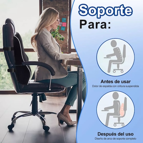 Almohada De Soporte Lumbar Cojín De Respaldo Coche Oficina