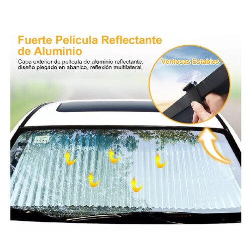Parasol Cubre Sol Retráctil Para Parabrisas Auto O Camioneta