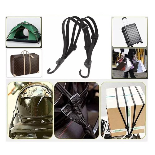 Redes Malla Moto Sujetar Casco Portabulto Cuerda Gancho 3pcs