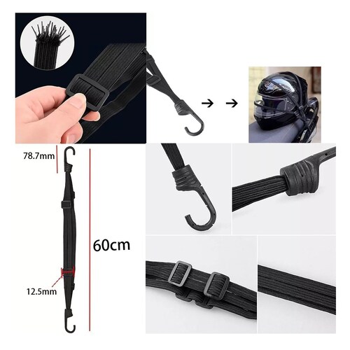 Redes Malla Moto Sujetar Casco Portabulto Cuerda Gancho 3pcs