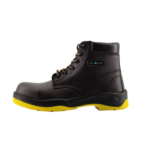 MODUSS SHOES bota de seguridad BORCEGUI MODELO 033 COLOR CAFÉ SUELA AMARILLA
