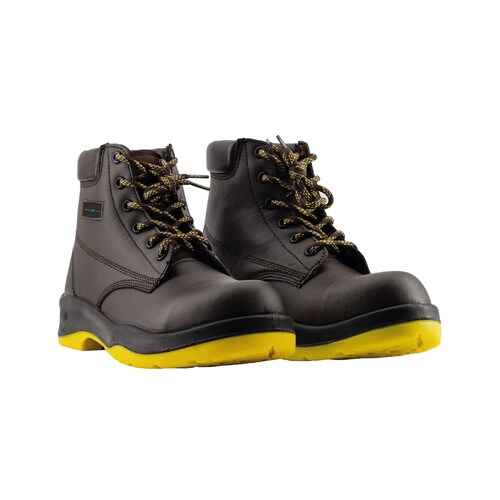 MODUSS SHOES bota de seguridad BORCEGUI MODELO 033 COLOR CAFÉ SUELA AMARILLA