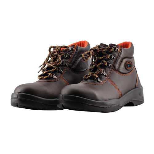 MODUSS SHOES bota de seguridad BORCEGUI MODELO 042 COLOR CAFÉ SUELA NEGRA