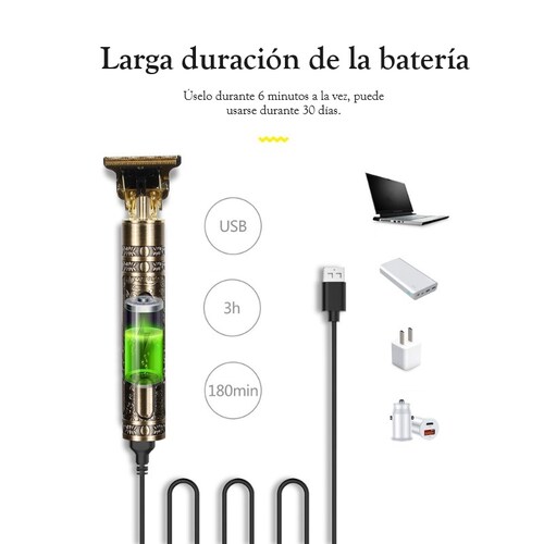 Maquina para cortar Cabello inalambrica recargable