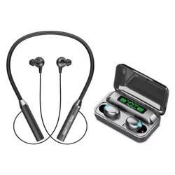 Audífonos In-ear Bluetooth Con Neckband De 2 Piezas