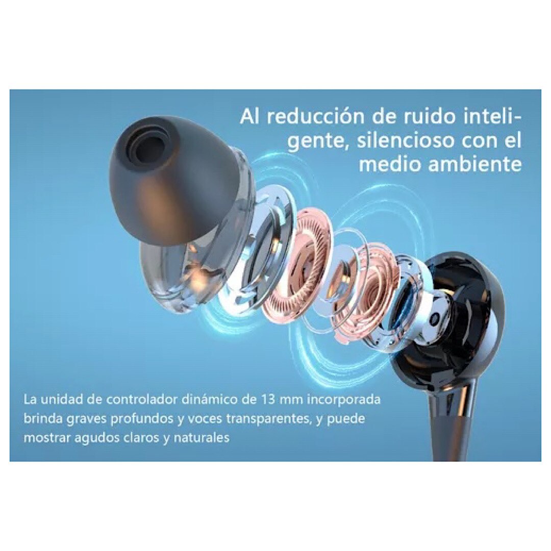 Aud fonos In ear Bluetooth Con Neckband De 2 Piezas