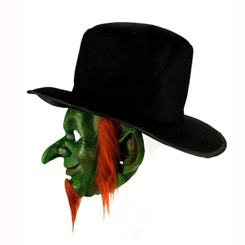 Máscara De Duende Mad Goblin Elfo Disfraz Halloween Trebol