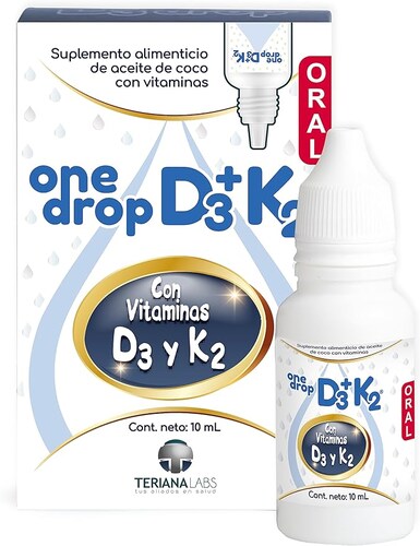 Vitamina ONEDROP D3+K2 frasco con 10 mL.