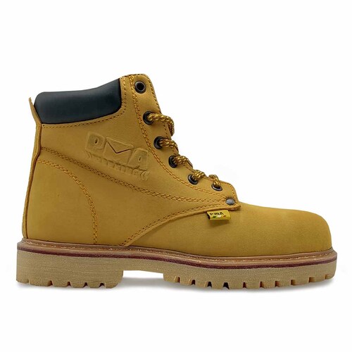 Bota Miel Nobuck Caballero Hombre Pma Industriales De Trabajo Sin/casquillo.