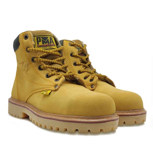 Bota Miel Nobuck Caballero Hombre Pma Industriales De Trabajo Sin/casquillo.