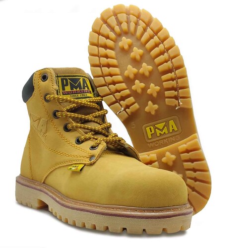 Bota Miel Nobuck Caballero Hombre Pma Industriales De Trabajo Sin/casquillo.