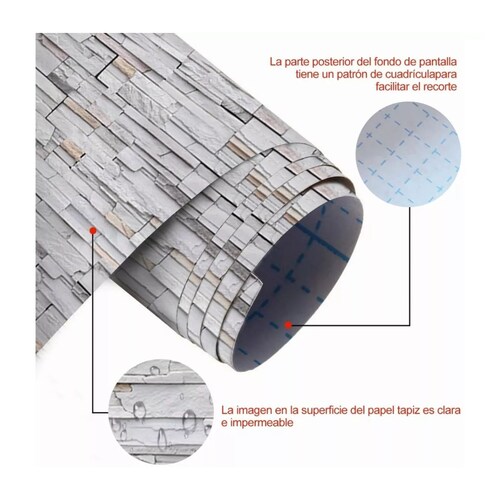 Papel Tapiz Autoadhesivo Para Paredes De Piedra 3d 45cm*10m 