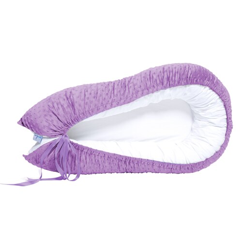 Memory Foam Nido Colecho de Bebés Cuna Portátil Camita Bebé Color Lila